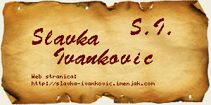 Slavka Ivanković vizit kartica